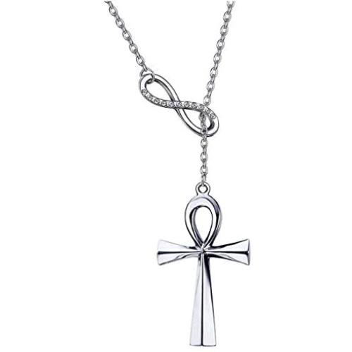 Ankh Cross Y Necklace Cross Y Necklace Egyptian Ankh Y Necklace Egyptian Religion Ankh Jewelry Coptic Gift