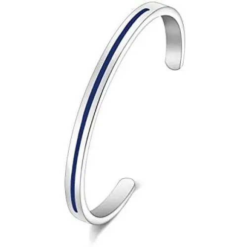 The Thin Red Line Jewelry Firefighter Support Gifts for Women Female Officer Firefighters Wife Bangle Police Officer Gift