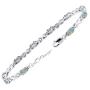 RYLOS Bracelets for Women 925 Silver XO Hugs & Kisses Tennis Bracelet Gemstone & Genuine Diamonds Adjustable to Fit 7''-8'' Wrist, 10 Gorgeous 6X4MM Jewelry for Women Friendship Bracelets