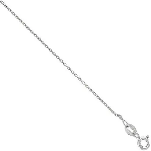 Sterling Silver fine Boston Link Chain Necklace 1mm Very Thin Nickel Free Italy sizes 16-24 inch