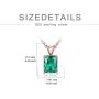 TOUPOP Birthday Gifts for Women s925 Sterling Silver Rose Gold Plated Choker Necklace with Square Cut Birthstone Gifts for Women Girls Birthday Mom