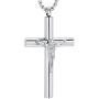 zeqingjw Stainless Steel Cross Cremation Jewelry for Mens Crucifix Prayer Urn Pendant Necklace for Ashes Jesus Cross Keepsake Memorial Ash Jewelry