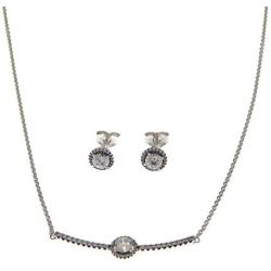 PANDORA Classic Elegance Jewelry 925 Sterling Silver Gift Set, Size: 45cm, 17.7 inches - B801233-45
