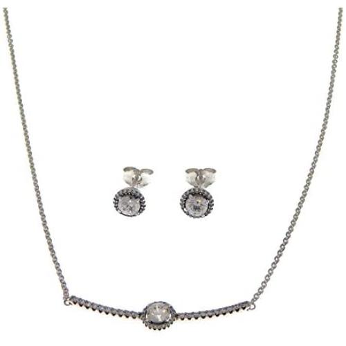 PANDORA Classic Elegance Jewelry 925 Sterling Silver Gift Set, Size: 45cm, 17.7 inches - B801233-45
