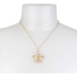 Betsey Johnson Turtle Pendant Necklace & Starfish Stud Earrings Set