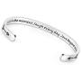 TONY & SANDY Inspirational Gifts Bracelet Cuff Bangle Mantra Quote Positive Saying Engraved Stainless Steel Silver Motivational Friendship Encouragement Jewelry for Teen Girls Kids Men
