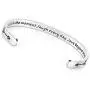 TONY & SANDY Inspirational Gifts Bracelet Cuff Bangle Mantra Quote Positive Saying Engraved Stainless Steel Silver Motivational Friendship Encouragement Jewelry for Teen Girls Kids Men
