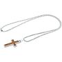 Tungsten Men’s Christian Necklace – Cross Pendant with Steel Chain 22” – – Made of Polished Solid Tungsten, Carbon Fiber, and Amethyst Shell Material – 6 Designs and Colors to Choose - Gift for Him