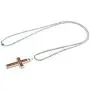 Tungsten Men’s Christian Necklace – Cross Pendant with Steel Chain 22” – – Made of Polished Solid Tungsten, Carbon Fiber, and Amethyst Shell Material – 6 Designs and Colors to Choose - Gift for Him