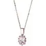 Gin & Grace 10K Rose Gold Natural Diamond (I1,I2) & Genuine Morganite Pendant Necklace for Women