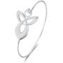 MANZHEN Supernatural Protection Angel Wing Love Bangle Celtic Knot Bangle Bracelet Cuff for Women
