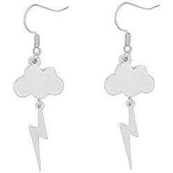 MANZHEN Simple Lightning Bolt Dangle Drop Earrings Women Flash Earrings Jewelry