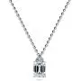 BERRICLE Rhodium Plated Sterling Silver Emerald Cut Cubic Zirconia CZ Solitaire Bridal Bridesmaid Fashion Necklace and Earrings Set BERRICLE Rhodium Plated Sterling Silver Emerald Cut Cubic Zirconia CZ Solitaire Bridal Bridesmaid Fashion Necklace and Earrings Set