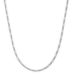 Savlano 925 Sterling Silver 2.2mm Italian Solid Figaro Link Chain Necklace With Gift Box For Men & Women - Made in Italy