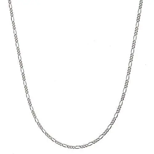 Savlano 925 Sterling Silver 2.2mm Italian Solid Figaro Link Chain Necklace With Gift Box For Men & Women - Made in Italy Savlano 925 Sterling Silver 2.2mm Italian Solid Figaro Link Chain Necklace With Gift Box For Men & Women - Made in Italy