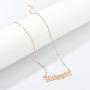 Tiande Babygirl Angel Old English Necklace 18K Gold Dipped Handmade Necklace Gift for Girls Women