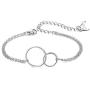 EVER FAITH 925 Sterling Silver Jewelry Gift Two Interlocking Infinity Double Circles Friendship Sister Mother Daughter Bracelet