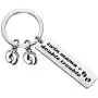 BAUNA Twin Mom Gift Twin Mama Keychain Mom of Twins Gift with Baby Feet Charm New Mom Jewelry BAUNA Twin Mom Gift Twin Mama Keychain Mom of Twins Gift with Baby Feet Charm New Mom Jewelry