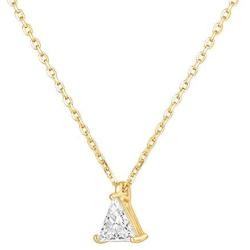 PAVOI 14K Gold Plated 925 Sterling Silver CZ Diamond Pendant Necklace for Women | Adjustable Slider