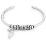 MyNameNecklace Personalized Custom Linda Open Bangle Bracelet with Beads in Sterling Silver 925 or Gold Plating - Custom Jewelry Gift for Her