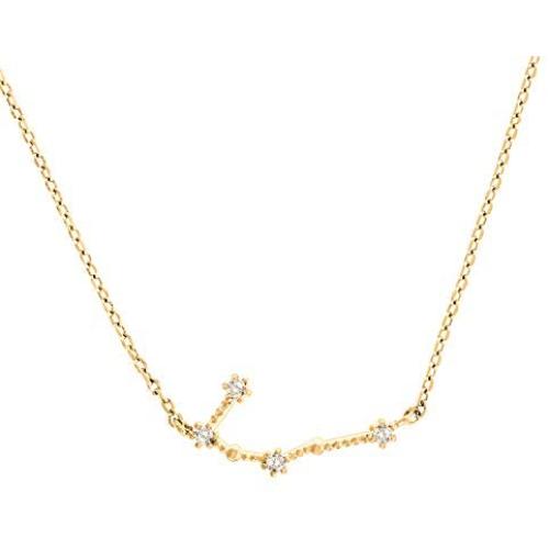 PAVOI 14K Gold Plated Astrology Constellation Horoscope Zodiac Necklace 16-18''