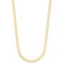 Miabella 18K Gold Over Sterling Silver Italian Solid 4.5mm Flexible Flat Herringbone Chain Necklace Men Women 16, 18, 20, 22, 24 Inch 925 Made in Italy