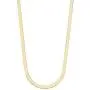 Miabella 18K Gold Over Sterling Silver Italian Solid 4.5mm Flexible Flat Herringbone Chain Necklace Men Women 16, 18, 20, 22, 24 Inch 925 Made in Italy