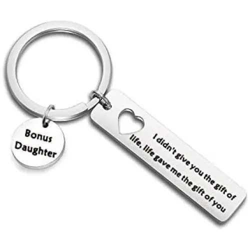 Zuo Bao Stepdaughter Gifts Daughter in Law Keychain I Didnt Give You The Gift of Life Life Gave Me The Gift of You Stepson Keychain Stepmom Gifts Zuo Bao Stepdaughter Gifts Daughter in Law Keychain I Didnt Give You The Gift of Life Life Gave Me The Gift of You Stepson Keychain Stepmom Gifts