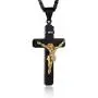 HZMAN Catholic Jesus Christ on INRI Cross Crucifix Gold Silver Tone stainless steel Pendant Necklace 22+2 Chain HZMAN Catholic Jesus Christ on INRI Cross Crucifix Gold Silver Tone stainless steel Pendant Necklace 22+2 Chain