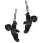 Gothic Black Raven Black Crow Dangle Earrings Gothic Black Raven Black Crow Dangle Earrings