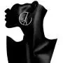 Peace Sign Symbol Geometric Stud Earrings Jewelry Minimalist Big Round Hoop Statement Earrings for Women