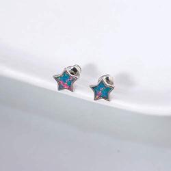 CiNily Opal Stud Earrings Gold Plated Star Moon Earrings Owl or Horse Cute Animal Hypoallergenic Earrings Gifts for Women and Girls