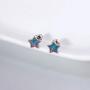 CiNily Opal Stud Earrings Gold Plated Star Moon Earrings Owl or Horse Cute Animal Hypoallergenic Earrings Gifts for Women and Girls