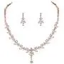 WeimanJewelry Silver/Gold/Rose Gold Plated Women Cubic Zirconia Round CZ Marquise Teardrop Bridal Necklace and Drop Earring Set for Bride Wedding WeimanJewelry Silver/Gold/Rose Gold Plated Women Cubic Zirconia Round CZ Marquise Teardrop Bridal Necklace and Drop Earring Set for Bride Wedding