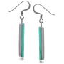 Silvershake Mondern Long Bar Linear 925 Sterling Silver Dangle Hook Earrings