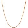 14kt Rose Gold Plated Sterling Silver 1mm Box Chain Necklace Solid Italian Nickel-Free, 16-20 Inch