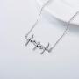 ROMANTIC WORK Heartbeat EKG Necklace for Women Sterling Silver Life Line Dragonfly Cardiogram Pendant Necklace Nurse Jewelry Gift for Girls Lover Wife