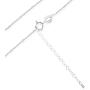 Sea of Ice Sterling Silver 1mm Diamond-Cut Bead Station Rolo Chain Necklace for Women, Size 14'' - 36'' Italy