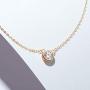 AINUOSHI 925 Sterling Silver 0.5 Carat Sparkling Cz Mouse Pendant Necklace Gifts For Women Teenage Girls(3 Colors Plated)