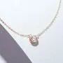AINUOSHI 925 Sterling Silver 0.5 Carat Sparkling Cz Mouse Pendant Necklace Gifts For Women Teenage Girls(3 Colors Plated)