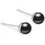 Crystalline Azuria Black Crystal Simulated Pearls Set Strand Necklace 18'' Stud Earrings 18 ct White Gold Plated for Women Crystalline Azuria Black Crystal Simulated Pearls Set Strand Necklace 18'' Stud Earrings 18 ct White Gold Plated for Women