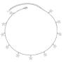 S925 Sterling Silver Celestial Jewelry Lucky Star Hollow Choker Necklace Disc Chain Statement Short Chain Necklace for Women Girls