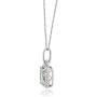 Gin & Grace 10K White Gold Natural Diamond (I1,I2) & Genuine Aquamarine Pendant for Women