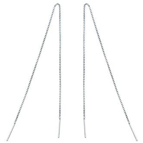 Sterling Silver Tassel Threader Drop Earrings