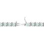 Sterling Silver Genuine, Created or Simulated Gemstone Oval and S Tennis Bracelet