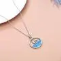 Created Opal Dolphin Necklace for Women Sterling Silver Eternal Love Animal Wave Pendant Necklace Dolphin Ocean Jewelry Gift for Dolphin Lover Girlfriend Mother