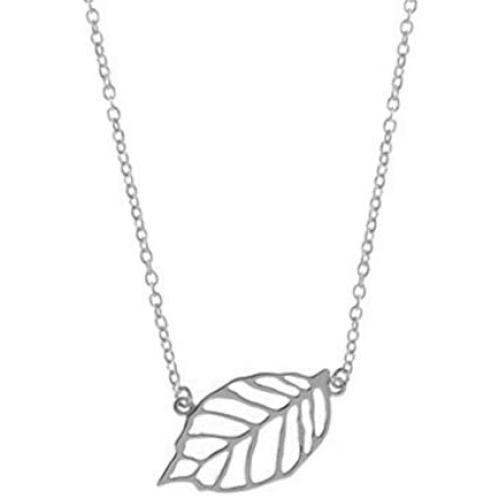 Boma Jewelry Sterling Silver Leaf Necklace, 16 inches