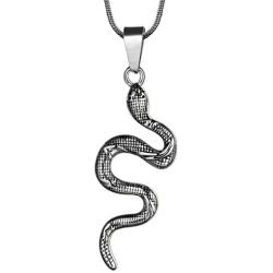 Snake Necklace Men 316L Stainless Steel Animal Snake Pendant Hip-hop 18K Gold/Black Gun Plated Punk Gothic Jewelry SP0014