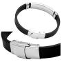 TGLS Quote Bible God Cross Inspirational Words Engraved Bracelets for Mens Religious Gifts Stainless Steel Wristband Silicone Bracelets