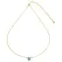 Yellow Gold Flashed Sterling Silver Solitaire Choker Necklace Made with Swarovski Crystal Yellow Gold Flashed Sterling Silver Solitaire Choker Necklace Made with Swarovski Crystal